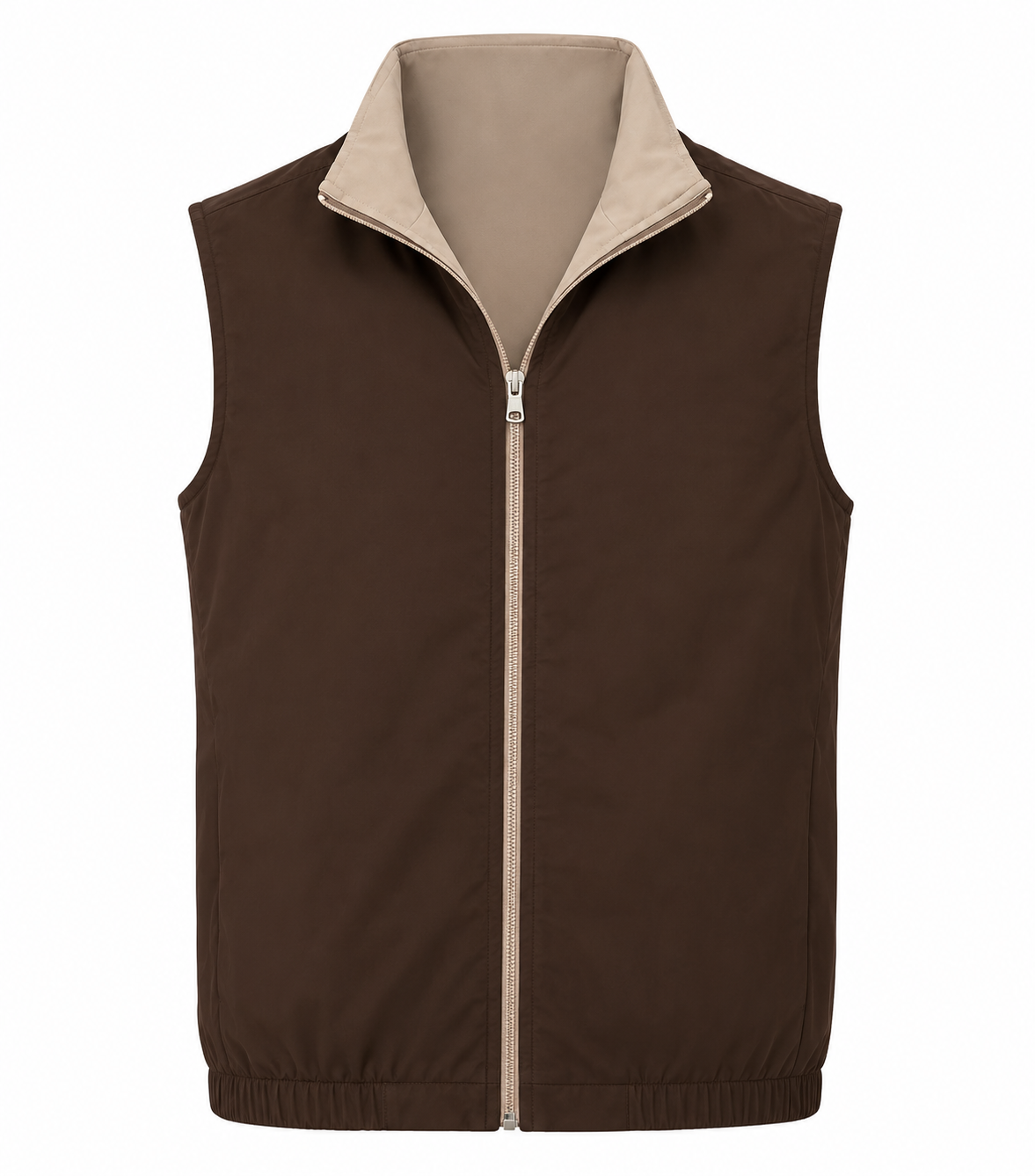 BROWN / BEIGE DUBBELZIJDIGE BODYWARMER